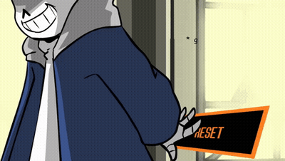 Cartoon Character Holding Reset Sign GIF
