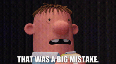 Cartoon Character Holding Sandwich Saying That Was A Big Mistake GIF