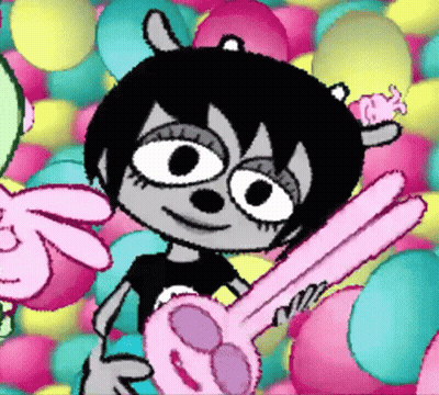 Cartoon Character Holding Scissors GIF