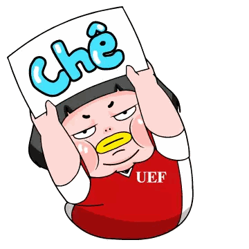 Cartoon Character Holding Sign Sticker