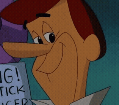 Cartoon Character Holding Sign Saying G! Tick GIF