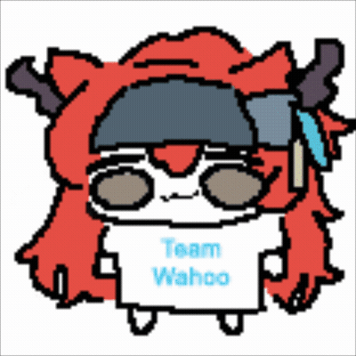 Cartoon Character Holding Sign Saying Team Wahoo GIF