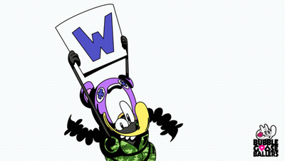 Cartoon Character Holding Sign Saying W GIF