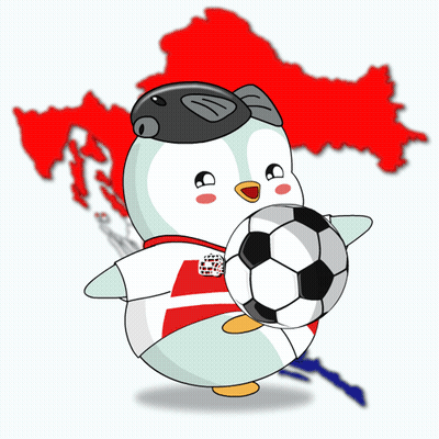 Cartoon Character Holding Soccer Ball With Map Of Croatia GIF