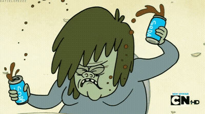Cartoon Character Holding Soda GIF