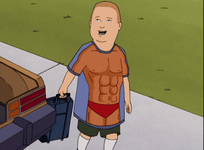 Cartoon Character Holding Suitcase GIF