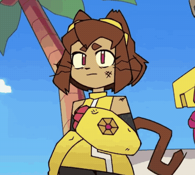 Cartoon Character Holding Surfboard GIF