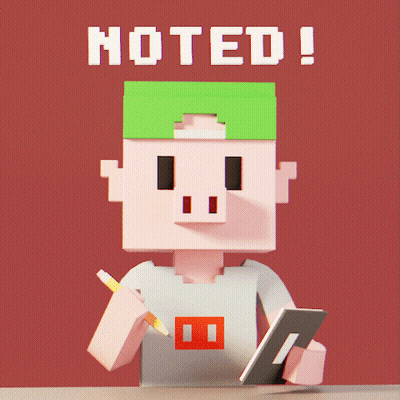 Cartoon Character Holding Tablet And Pencil GIF