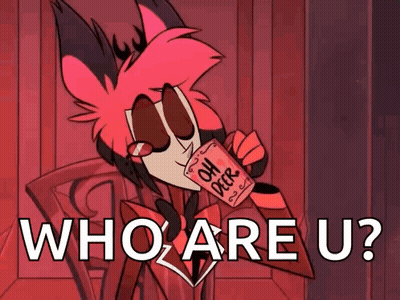 Cartoon Character Holding Who Are U Sign GIF