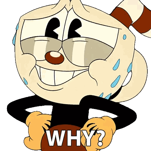 Cartoon Character Holding Why Ball Sticker