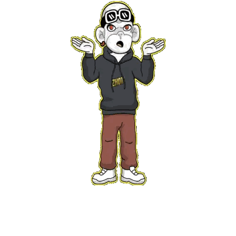 Cartoon Character Hoodie Saying Zh01 Sticker