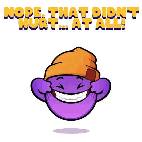 Cartoon Character In Beanie Saying Nope Sticker