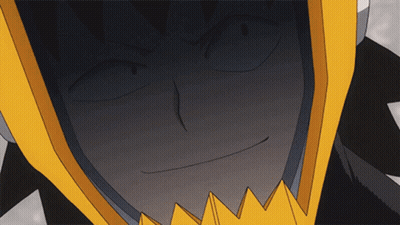 Cartoon Character In Black And Yellow Helmet GIF