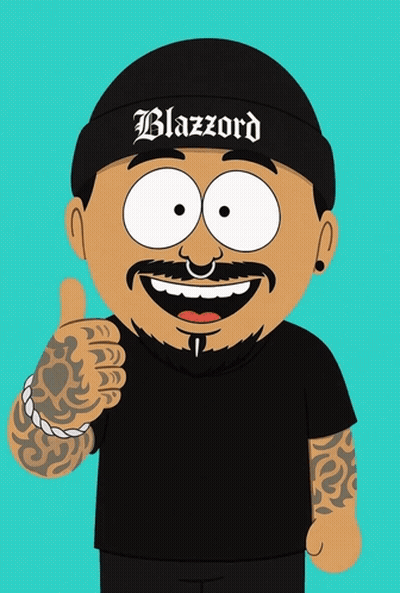 Cartoon Character In Black Beanie Saying Blazzard GIF