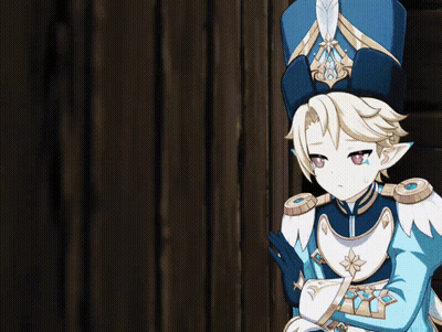 Cartoon Character In Blue And White Outfit And Hat GIF