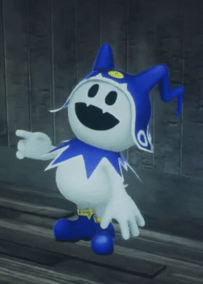 Cartoon Character In Blue And White Outfit Smiling GIF