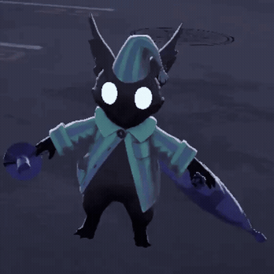 Cartoon Character In Blue Coat And Hat GIF