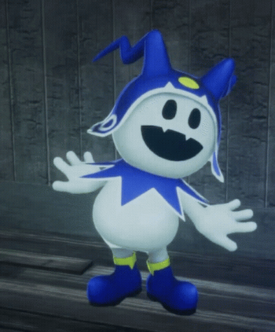 Cartoon Character In Blue Hat And Blue Boots Waving GIF
