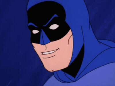 Cartoon Character In Blue Hoodie And Black Mask GIF