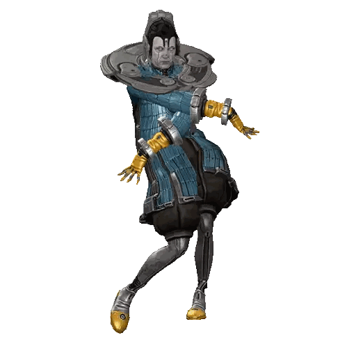 Cartoon Character In Blue Jacket And Yellow Gloves Sticker