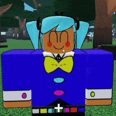 Cartoon Character In Blue Shirt And Yellow Bow Tie GIF