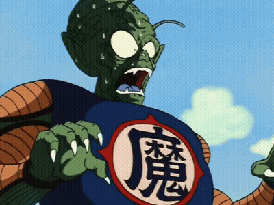 Cartoon Character In Blue Shirt With Chinese Characters GIF