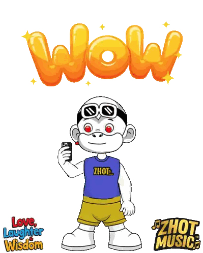 Cartoon Character In Blue Thot Shirt Sticker