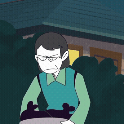 Cartoon Character In Bow Tie And White Hat GIF
