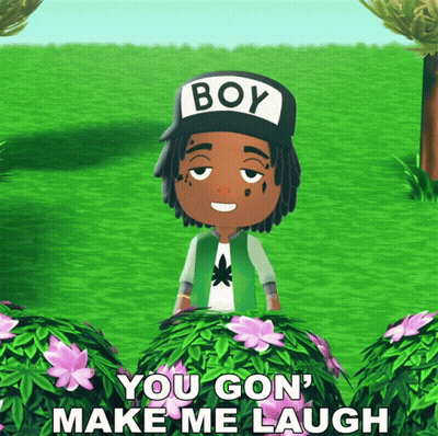 Cartoon Character In Boy Hat Says You Gon Make Me Laugh GIF