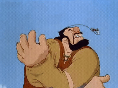 Cartoon Character In Brown Skirt And Blue Belt GIF
