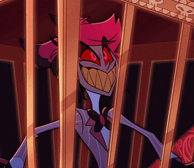Cartoon Character in Cage With Skull