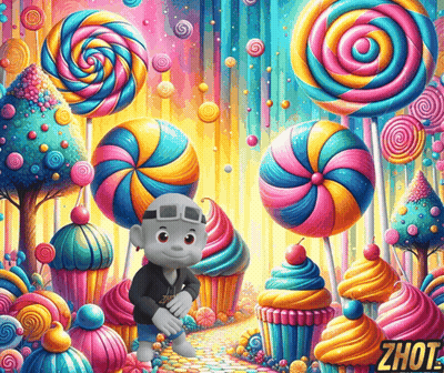 Cartoon Character In Candy Land Zhut GIF