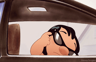 Cartoon Character In Car With Disney Tangles GIF