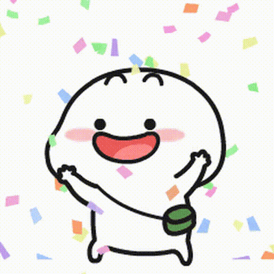 Cartoon Character In Confetti Shower GIF
