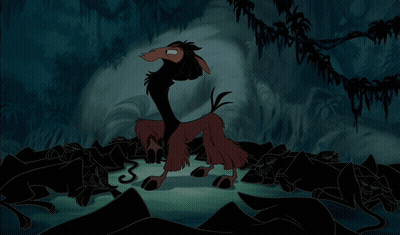 Cartoon Character in Dark Forest