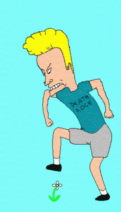 Cartoon Character In Death Rock Shirt GIF
