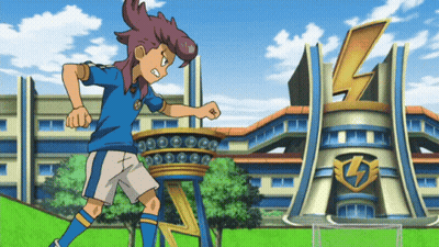 Cartoon Character In Front Of Building With Lightning Bolt GIF