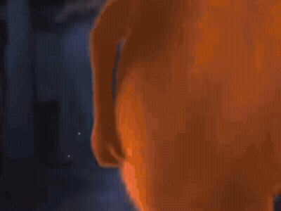 Cartoon Character In Front Of Castle And Well GIF