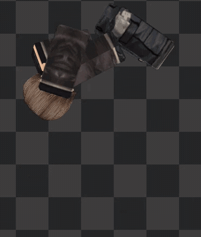 Cartoon Character In Front Of Checkered Backdrop GIF