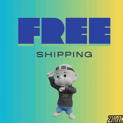 Cartoon Character In Front Of Free Shipping Sign GIF