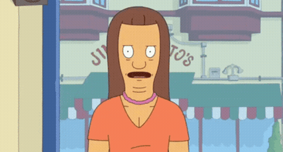 Cartoon Character In Front Of Jim's Restaurant GIF