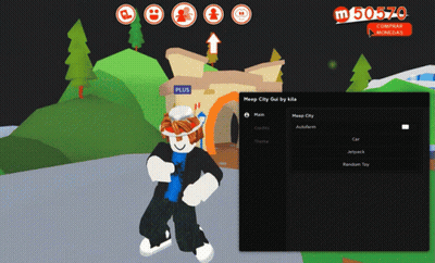Cartoon Character In Front Of Plus Building GIF