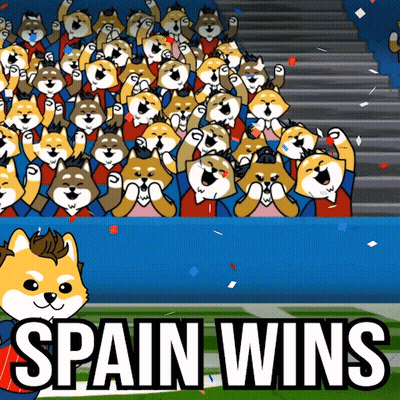 Cartoon Character In Front Of Spanish Map GIF