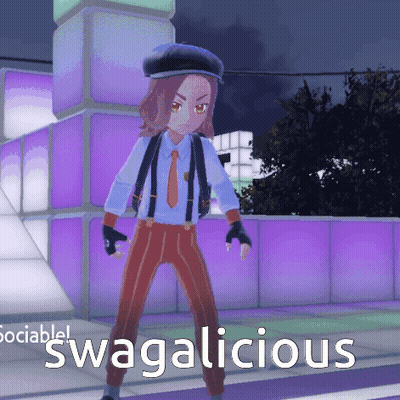 Cartoon Character In Front Of Swaglicious Sign GIF