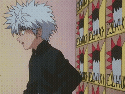 Cartoon Character In Front Of Wall With Eyjlk GIF