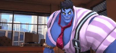 Cartoon Character In Garage With Ice Cream Sign GIF