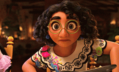 Cartoon Character In Glasses And Floral Shirt GIF