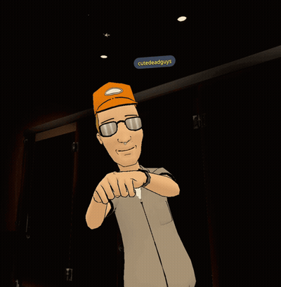 Cartoon Character In Glasses And Orange Hat With Cutedeadguy GIF