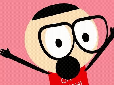 Cartoon Character In Glasses And Red Ohio Shirt GIF