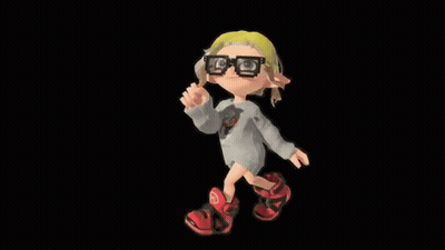 Cartoon Character In Glasses And Sweater Walking GIF